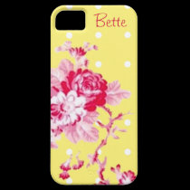 Rosa Rosen auf gelbem iPhone 5 Kasten casemate hüllen