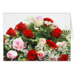 Rosa Rosen, die Blumenstrauß Wedding sind Grußkarte