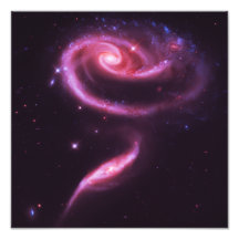 Rosa Rosen-Galaxien Fotografischer Druck