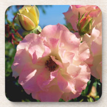 Rosa Rosen-Korken-Untersetzer