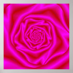 Rosa Rosen-Spirale-Plakat
