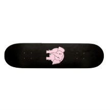 Rosa schläfriger Elefant. Karikatur Personalisiertes Skateboarddeck