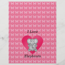 Rosa Schmetterlinge der Elefanten der Liebe I Bedruckte Flyer
