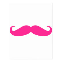 Rosa Schnurrbart Stache Entwurf Postkarte