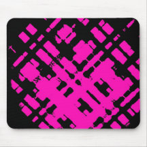 Rosa schwarze razberry Mode kariertes mousepad