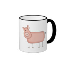 Rosa Schwein-T-Shirts und Geschenke Haferl