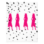 Rosa Silhouette-Abschluss-Party Personalisierte Ankündigung