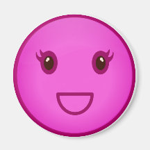 rosa smiley magnete