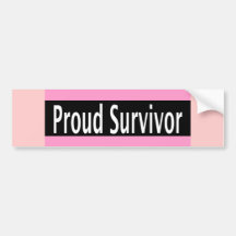 Rosa stolze Überlebend-Waren Autoaufkleber