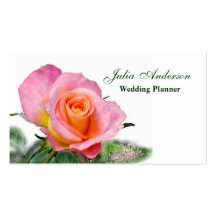 Rosa Tee-Rosen-Hochzeits-Planer-Geschäfts-Karte Visitenkarten