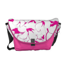 Rosa tropische Blumen Botetasche Kuriertasche