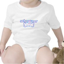 Rosa u. blauer Schnauzer-Baby-Strampler