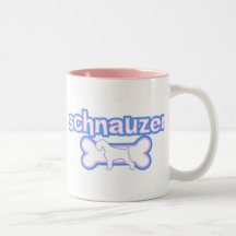 Rosa u. blauer Schnauzer-Becher Tasse