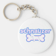 Rosa u. blauer Schnauzer Keychain Schlüsselband