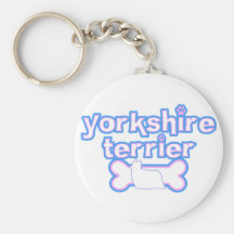 Rosa u. blaues Yorkshire Terrier Keychain Schlüsselbänder