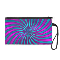 Rosa und blaue gewundene Turbulenz des Wristlet bagettes beutel