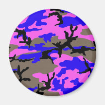 Rosa und blaue Tarnung Magnets