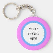 Rosa und blaues Foto Keychain Schlüsselbänder