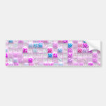 rosa und blaues Quadratmuster Autosticker