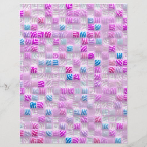 rosa und blaues Quadratmuster Personalisierte Flyer