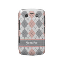 Rosa und graues Rauten-BlackBerry-mutige Kasten-Ab Case-Mate Blackberry Hülle