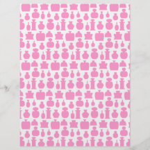 Rosa und weißes Parfümflasche-Muster Vollfarbige Flyer