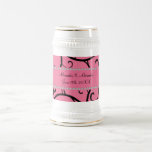 Rosa Wirbel und Diamant-Gastgeschenke Hochzeit Kaffeetasse