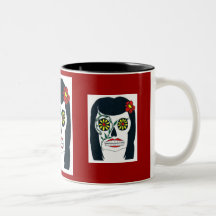 Rosa-Zuckerschädel-Becher Kaffee Tasse
