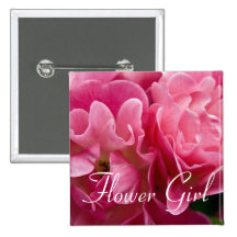 Rose:: Blumen-Mädchen-Hochzeits-Knopf Buttons