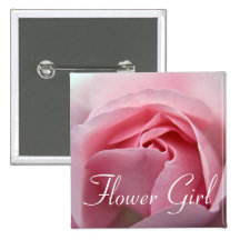 Rose:: Blumen-Mädchen-Hochzeits-Knopf Buttons