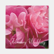 Rose:: Februar-Hochzeits-Magnet Kühlschrankmagnet