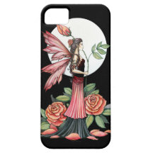 Rose Feuer-der gotischen feenhaften Fantasie-Kunst iPhone 5 Schutzhüllen