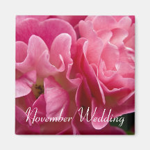 Rose:: November-Hochzeits-Magnet Kühlschrankmagnet