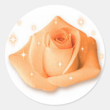 Rosen-Blumen-Aufkleberorange