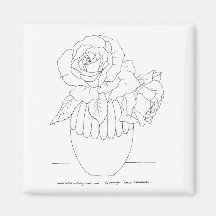Rosen im Vase Kühlschrankmagnete