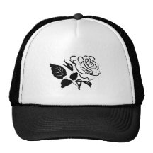 Rosen-und Blätter-Skizze Retro Cap