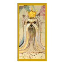 Rosen Yorkshire-Terrier-Prinzessin-n Photo Karten Vorlage