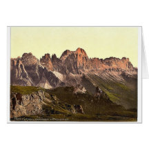 Rosengarten Gruppe von Schlern, Tirol, Austro-Hung Grußkarte