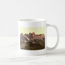 Rosengarten Gruppe von Schlern, Tirol, Austro-Hung Kaffee Tasse