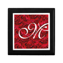 Rosenmonogramm-Blume mit Blumen Erinnerungskisten