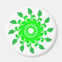Rosette rose grün green kühlschrankmagnet