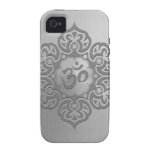 Rostfreier Stahl-BlumenOm-Entwurf iPhone 4 Case