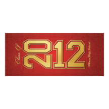 Rot/Goldklasse von Abschluss-Einladung 2012