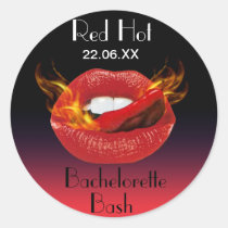 Rot - heißes Bachelorette Schlag-Siegel aufkleber