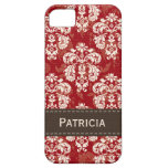 Rotbrauner Damast iPhone 5 Case