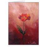 Rote abstrakte Mohnblume Karte