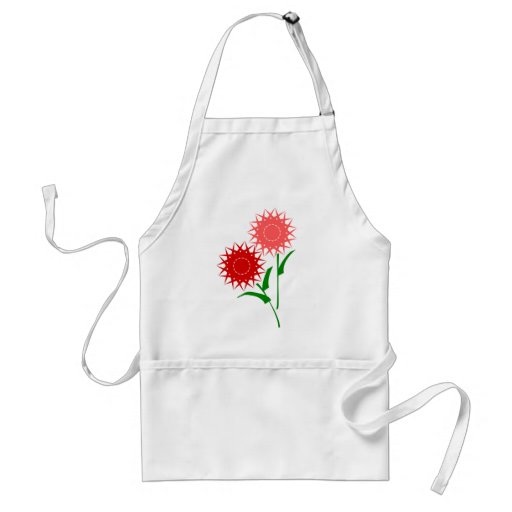 Rote Blumen Schürzen
