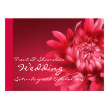 Rote Blumenhochzeitseinladung + UAWG