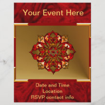 Rote Chanukka-Mandala Individuelle Flyer