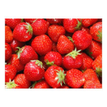 Rote Erdbeeren Individuelle Ankündigungskarte